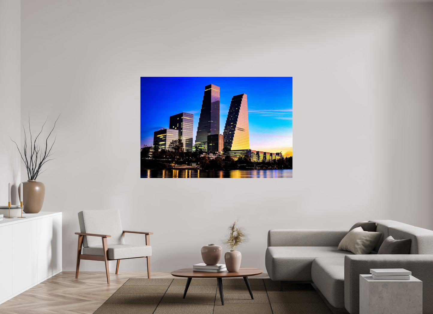 180 x 120 cm, Photo Print Under Acrylic Glass Roche-Türme im Morgenlicht