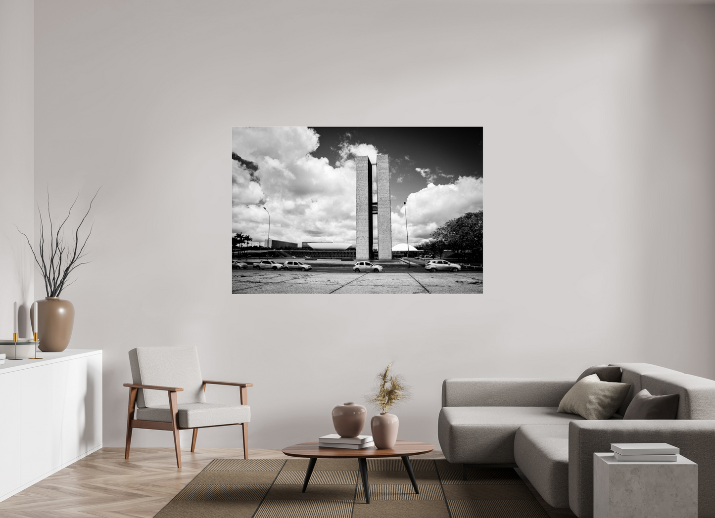 180 x 120 cm, Photo Print Under Acrylic Glass Praça dos três poderes