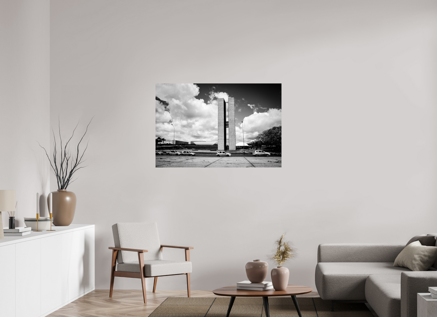 120 x 80 cm, Alu-Dibond Praça dos três poderes