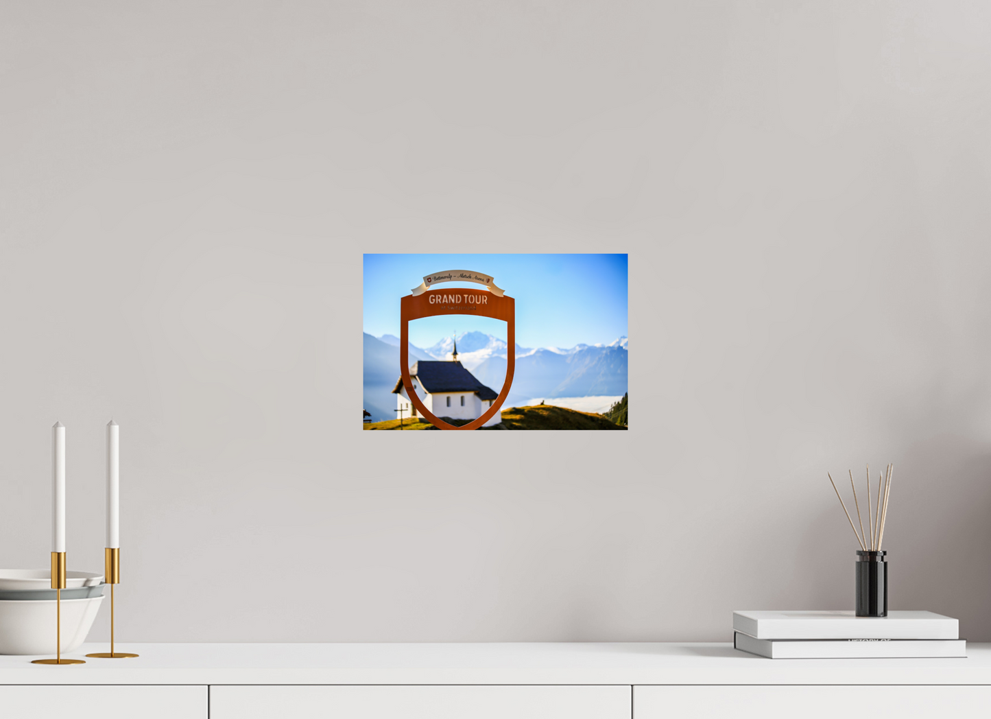 30 x 20 cm, Alu-Dibond Kapelle Maria zum Schnee - Bettmeralp