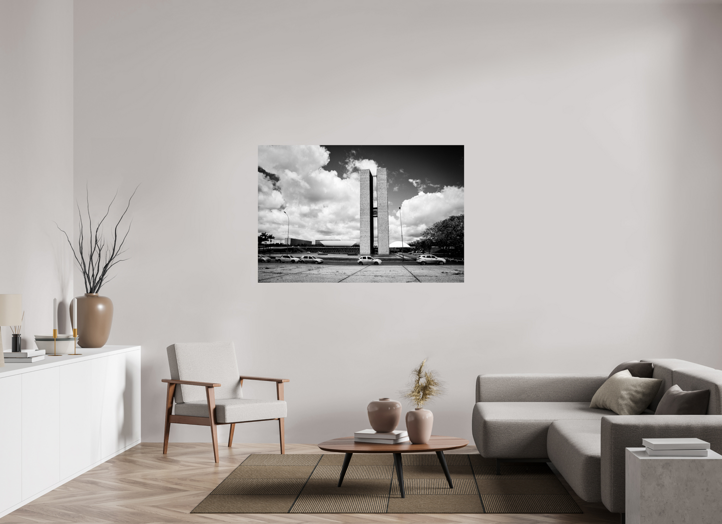 150 x 100 cm, Alu-Dibond Praça dos três poderes