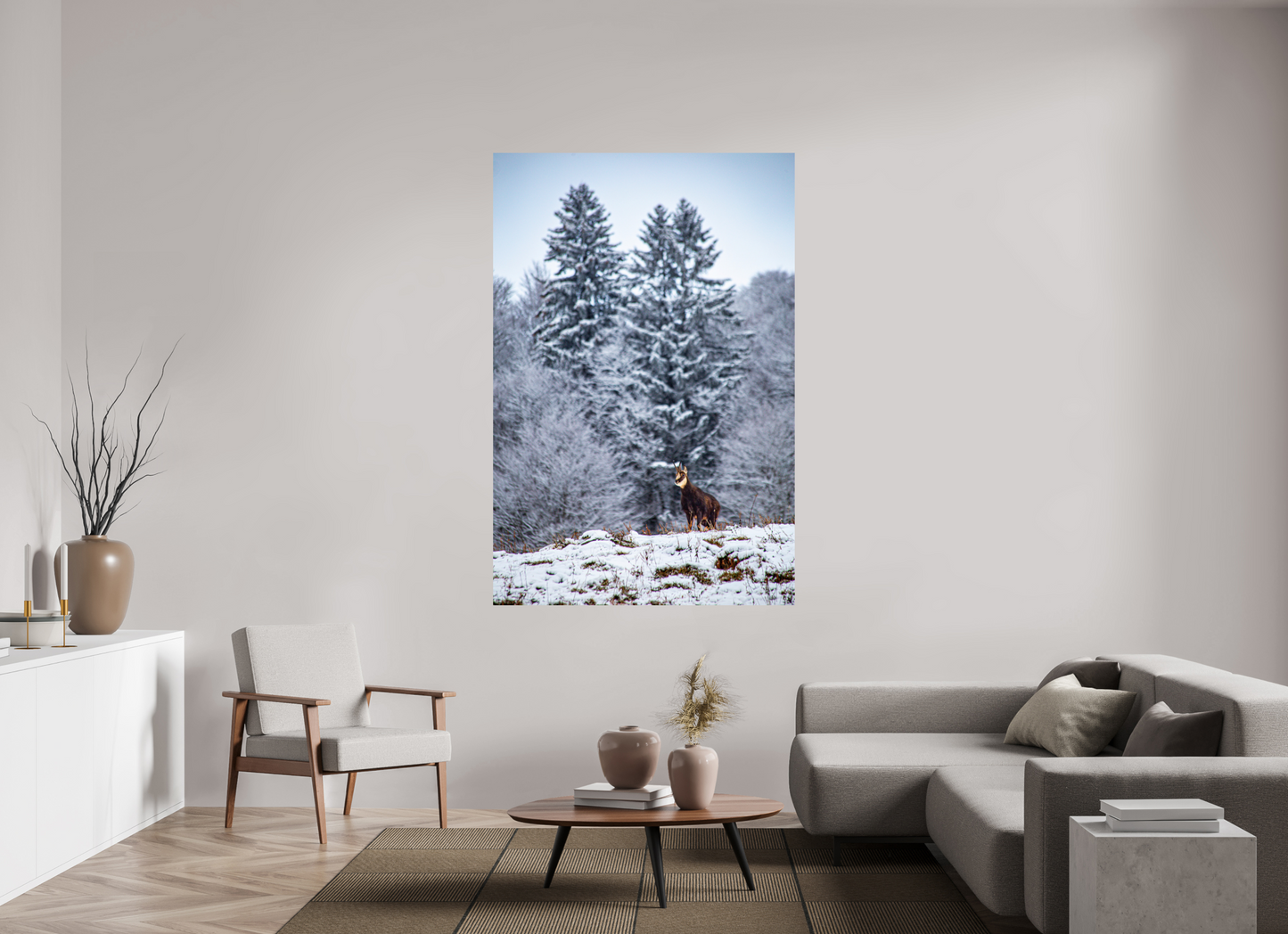 120 x 180 cm, Alu-Dibond Gams am Belchen