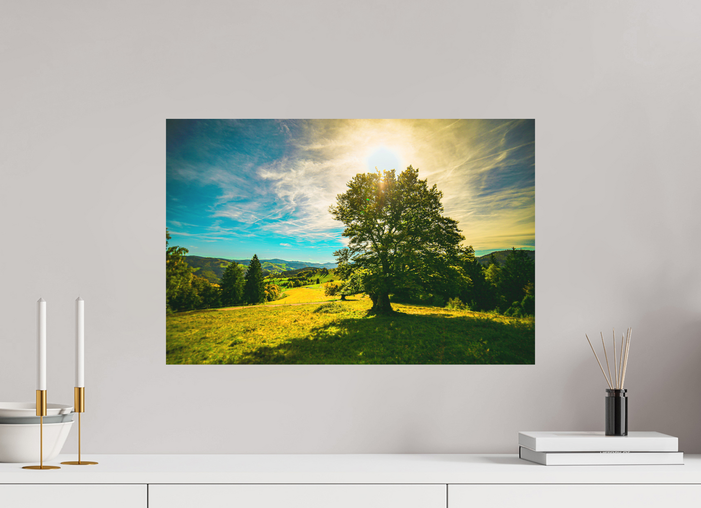 60 x 40 cm, Fine Art Print Weidbuche im Herbst