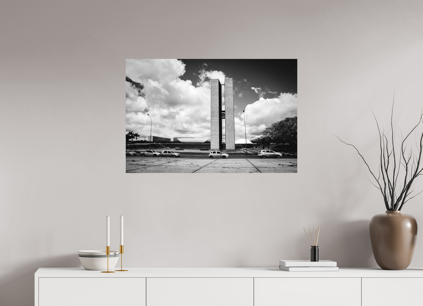 90 x 60 cm, Fine Art Print Praça dos três poderes
