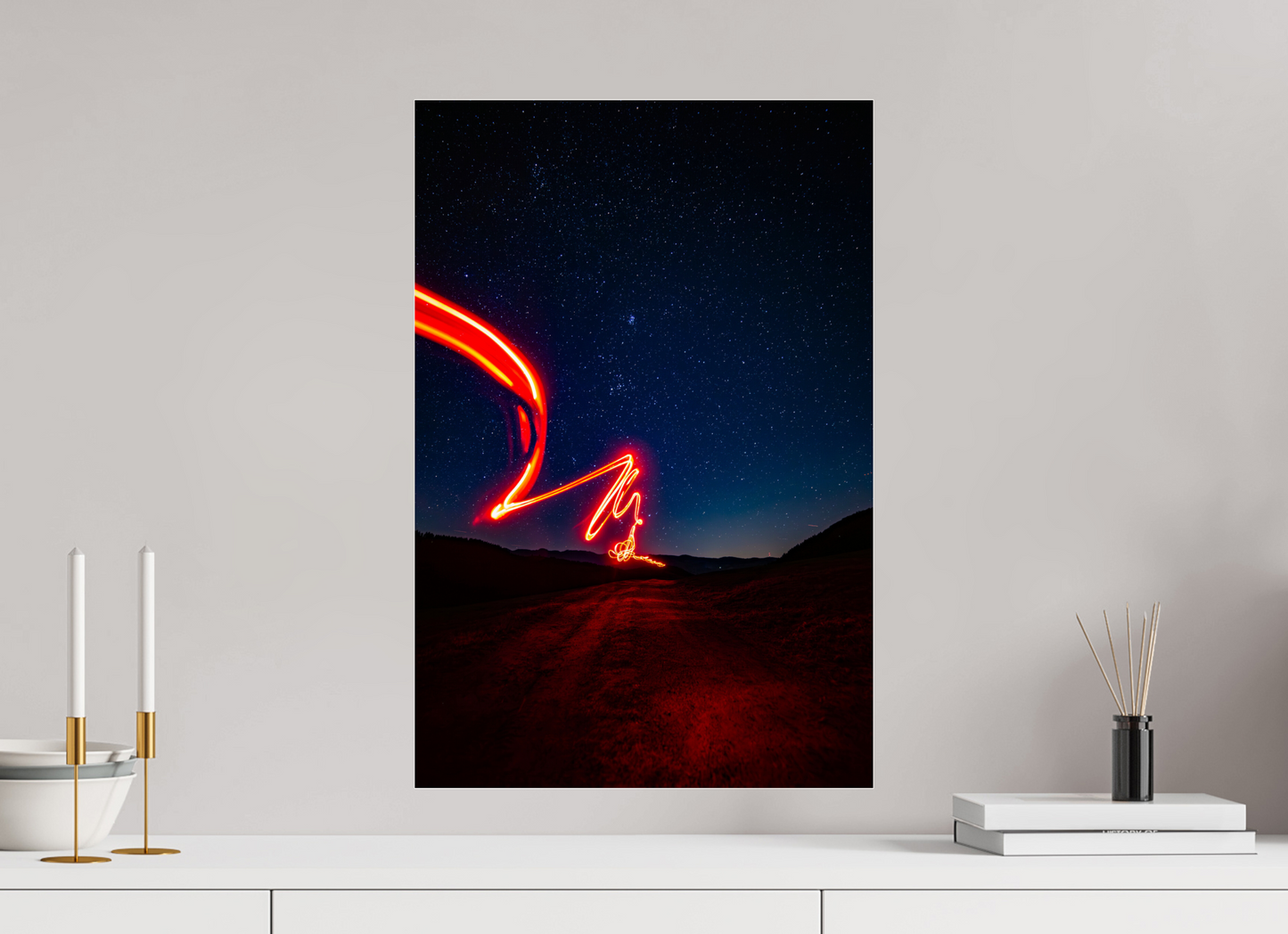 40 x 60 cm, Photo Print Under Acrylic Glass Schwarzwälder Nacht