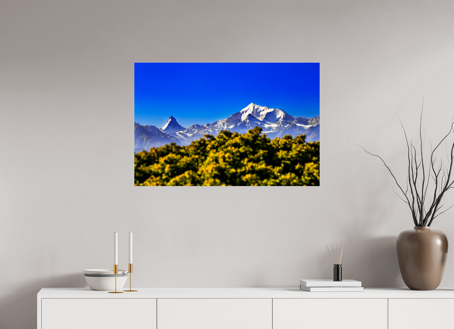 90 x 60 cm, Photo Print Under Acrylic Glass Matterhornblick