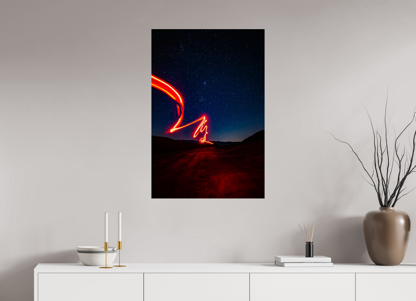 60 x 90 cm, Photo Print Under Acrylic Glass Schwarzwälder Nacht