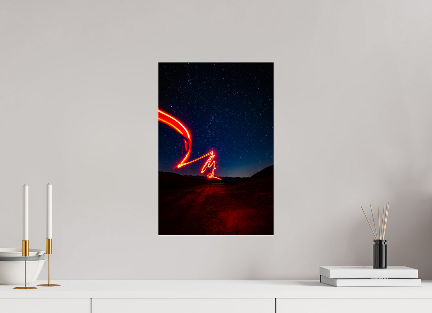 30 x 45 cm, Photo Print Under Acrylic Glass Schwarzwälder Nacht