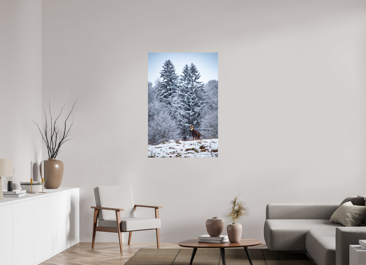 80 x 120 cm, Fine Art Print Gams am Belchen