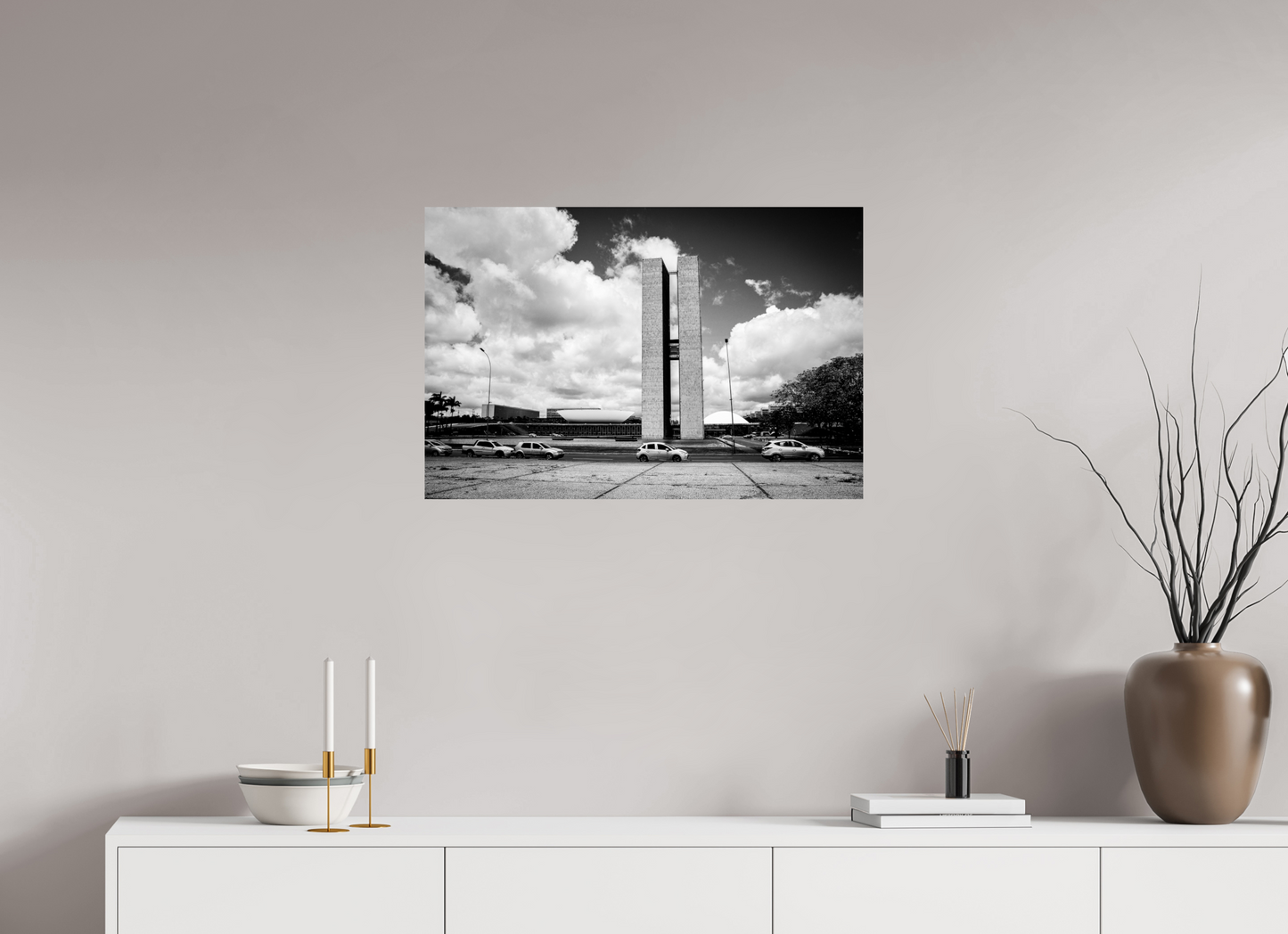 75 x 50 cm, Alu-Dibond Praça dos três poderes
