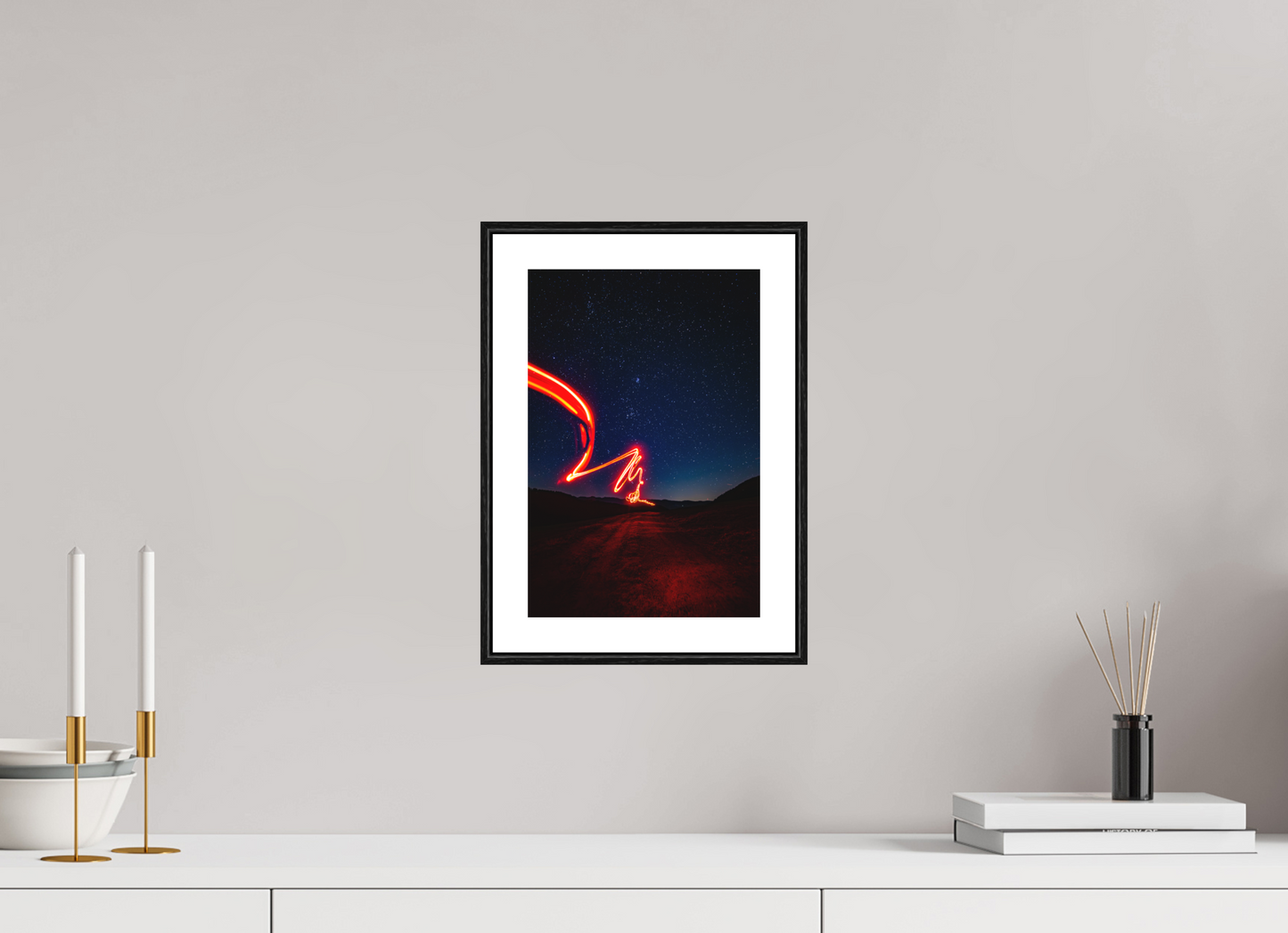 20 x 30 cm, Foto im Schattenfugenrahmen (Eiche schwarz) Schwarzwälder Nacht