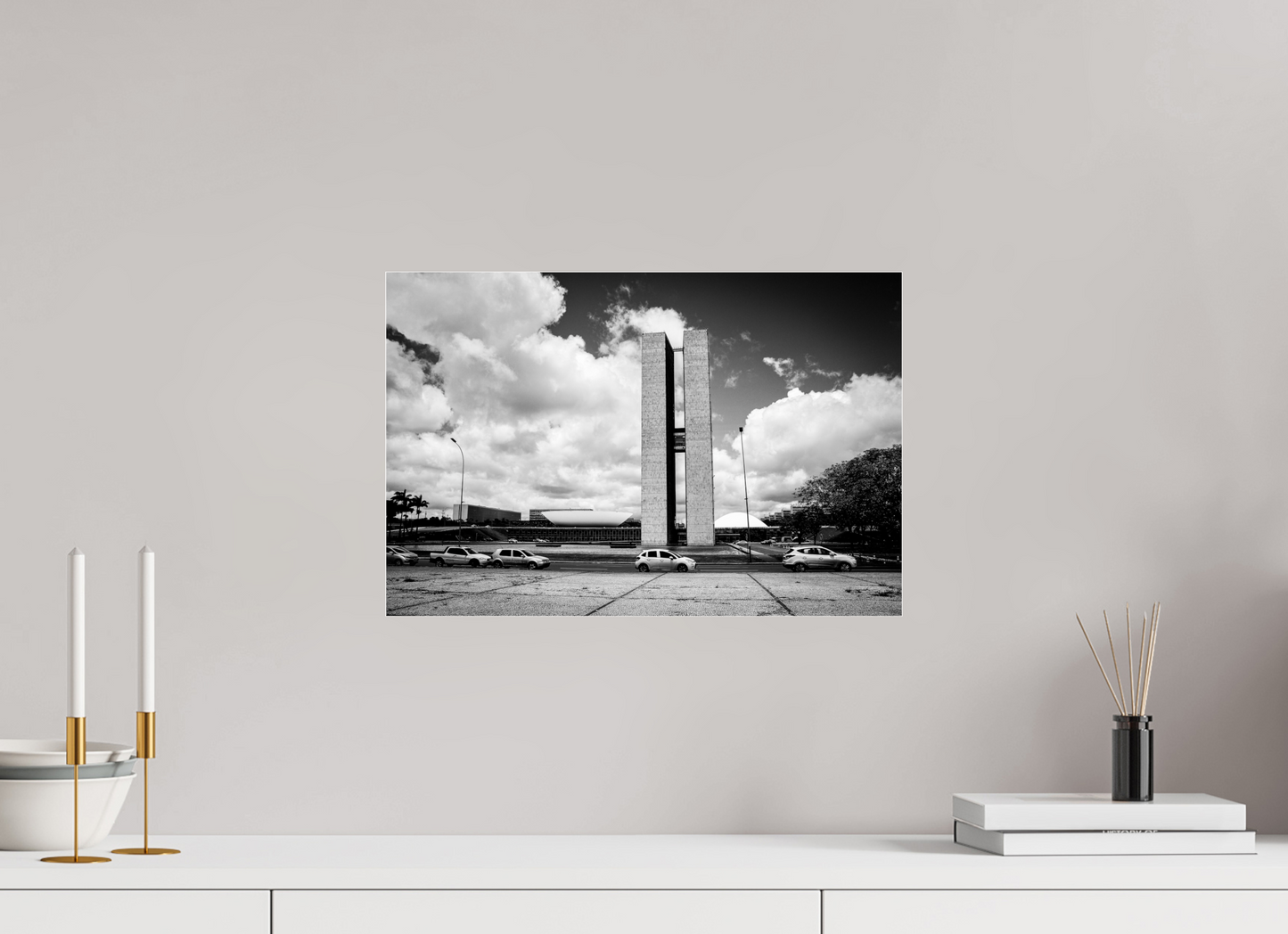 45 x 30 cm, Photo Print Under Acrylic Glass Praça dos três poderes