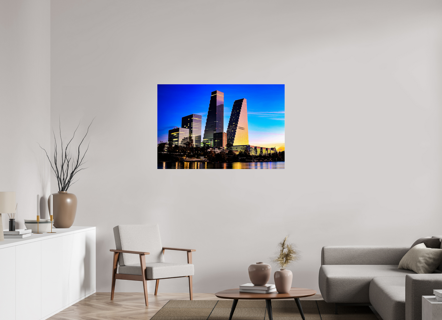 120 x 80 cm, Photo Print Under Acrylic Glass Roche-Türme im Morgenlicht