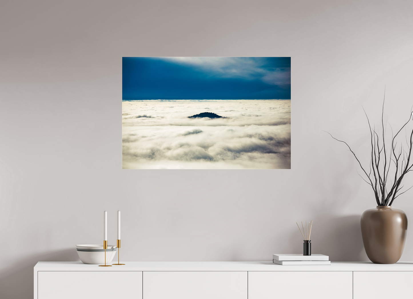90 x 60 cm, Photo Print Under Acrylic Glass Eine Insel im Schwarzwald