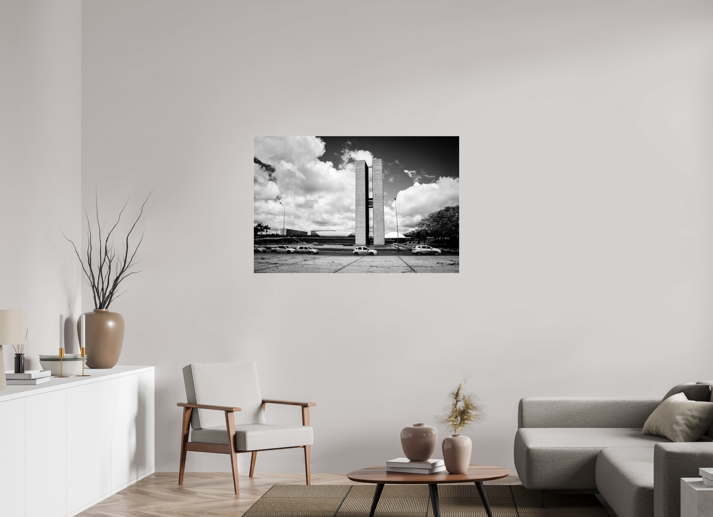 120 x 80 cm, Photo Print Under Acrylic Glass Praça dos três poderes