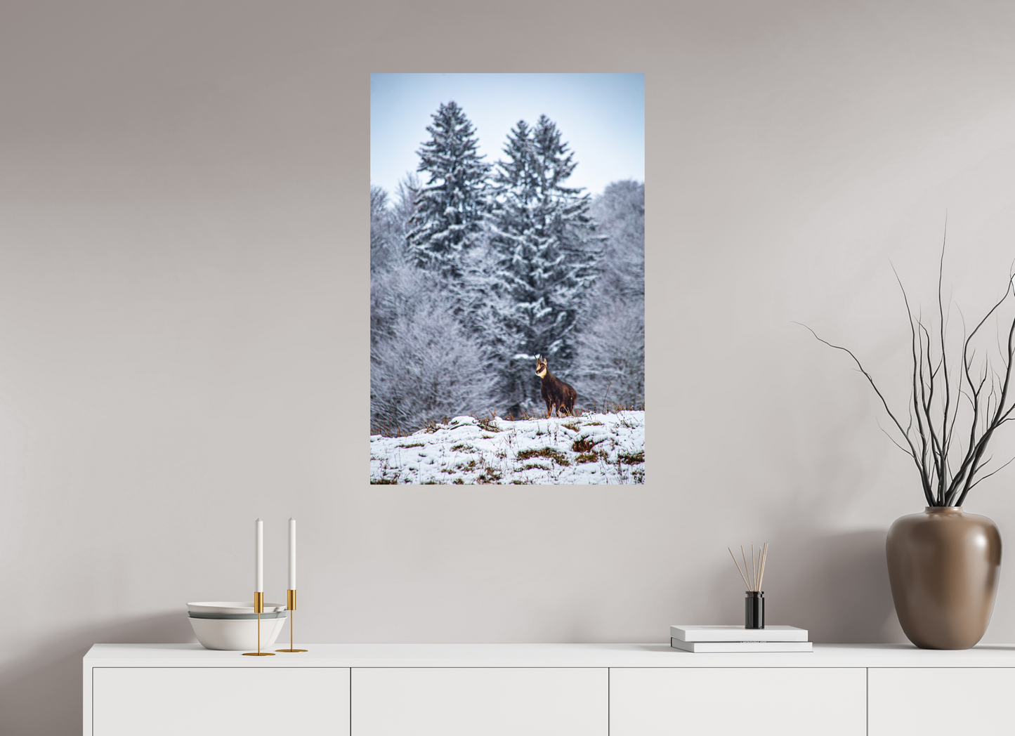 60 x 90 cm, Fine Art Print Gams am Belchen