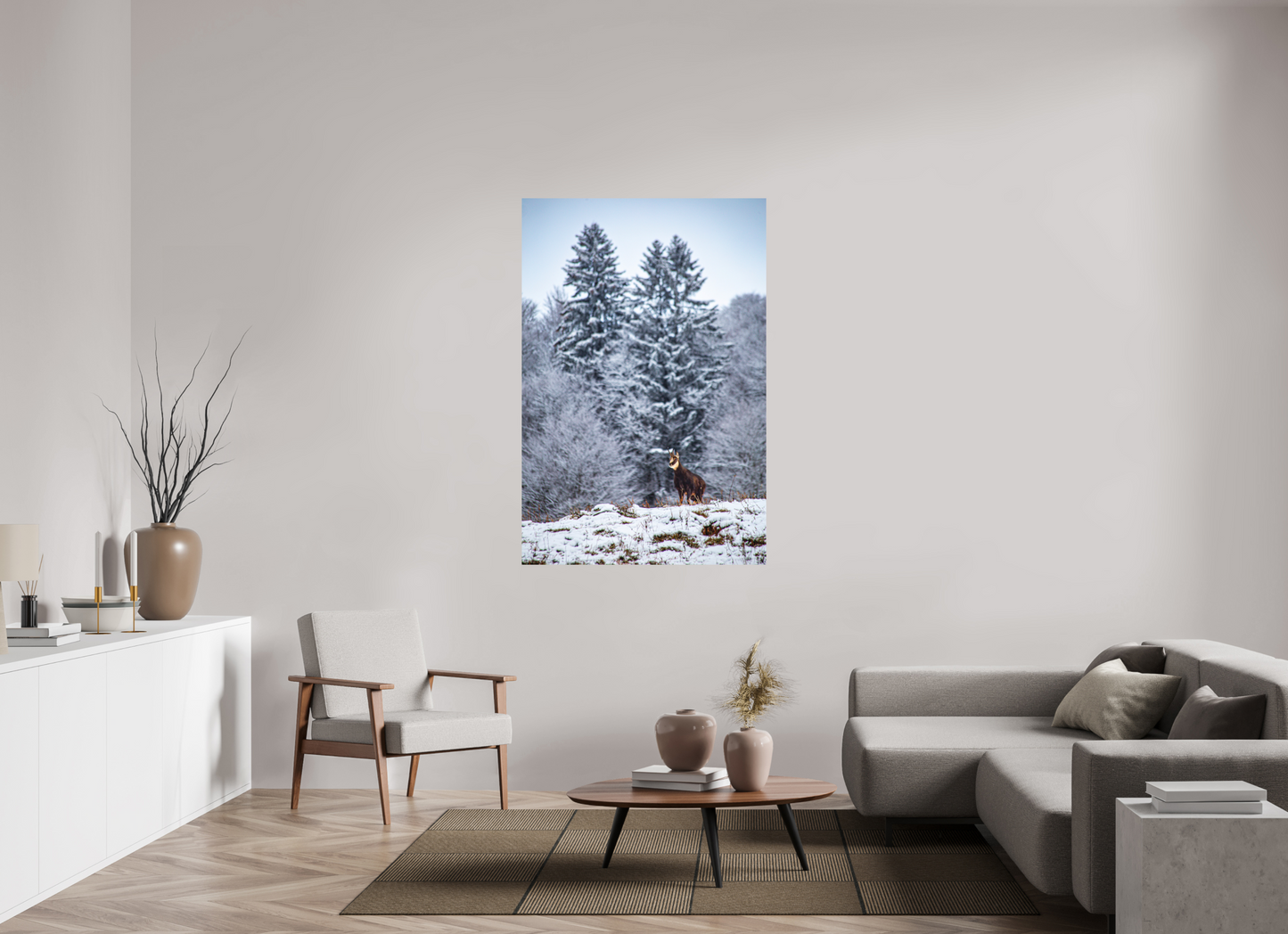 100 x 150 cm, Fine Art Print Gams am Belchen